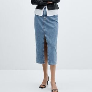 Mango Denim Midi-Skirt